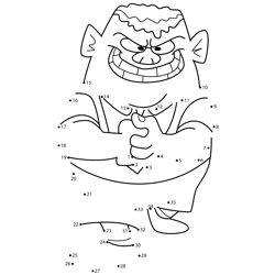 Victor The Ren & Stimpy Show Dot to Dot Worksheet