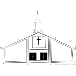 St. Hedwig's Church Dot to Dot Worksheet
