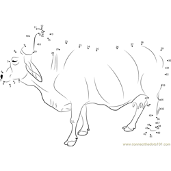 Holy Indian Cow Dot to Dot Worksheet