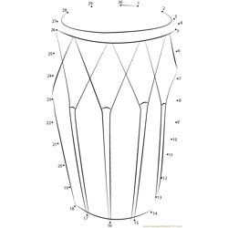 Traditional Hand Drum Dot to Dot Worksheet