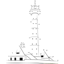 Winstanley's Lighthouse Dot to Dot Worksheet