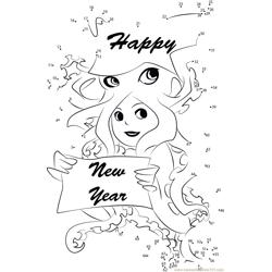 Happy New Year wishes Dot to Dot Worksheet