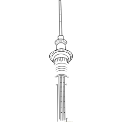 Sky Tower in New Zealand Dot to Dot Worksheet