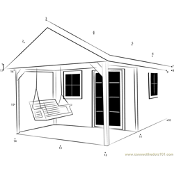 Shed With Porch Dot to Dot Worksheet