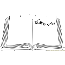 Guru Granth Sahib Ji Dot to Dot Worksheet