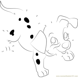 Charming Dalmatian Dot to Dot Worksheet