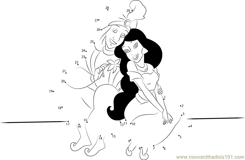 Aladdin and Jasmine sitting together