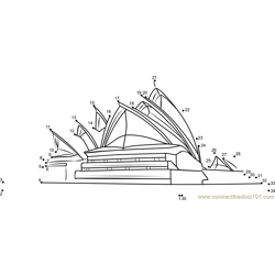 Sydney Opera House Australia Dot to Dot Worksheet