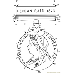 The Original Medal Victoria Regina Dot to Dot Worksheet