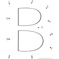 Alphabet B Dot to Dot Worksheet
