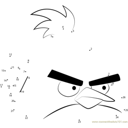 Angry Birds Dot to Dot Worksheet