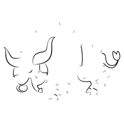 Furious Bovine Shape Game Dot to Dot Worksheet