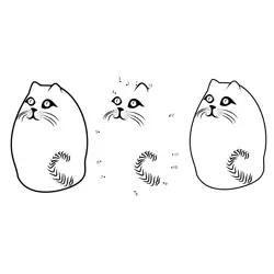 Purr-fect Number Challenge Dot to Dot Worksheet