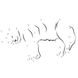 Peaceful Feline Numeric Formation Dot to Dot Worksheet