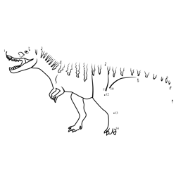 Albertosaurus Dinosaur Dot to Dot Worksheet