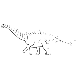 Apatosaurus Dinosaur Dot to Dot Worksheet