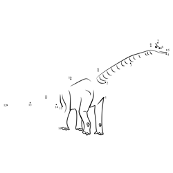 Brachiosaurus Dinosaur Dot to Dot Worksheet