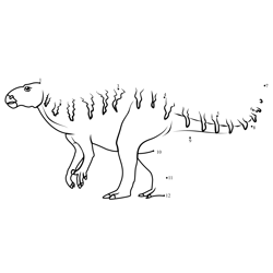 Iguanodon Dinosaur Dot to Dot Worksheet
