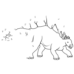 Stegosaurus Dinosaur Dinosaur Dot to Dot Worksheet