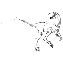 Troodon Dinosaur Dot to Dot Worksheet