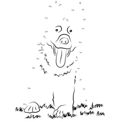 Playful German Shepherd Pet Dot to Dot Worksheet