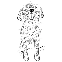 Cute Sitting Puppy Dot to Dot Worksheet