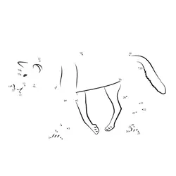 Dog on Beach Number Trace Dot to Dot Worksheet