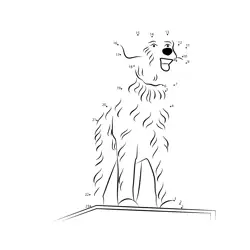 Canine Figure Dot Challenge Dot to Dot Worksheet