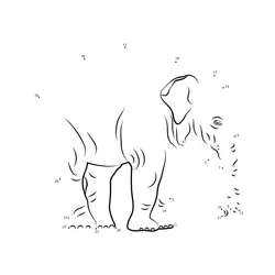 Elephant Number Fun Game Dot to Dot Worksheet