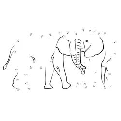 Elephant Figure Formation Puzzle Dot to Dot Worksheet