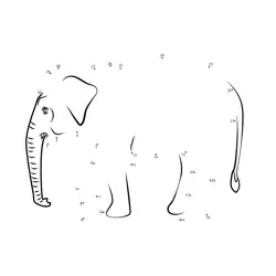 Wild Elephant Progression Dot to Dot Worksheet