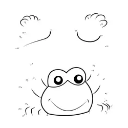 Funny Frog Join Points Dot to Dot Worksheet