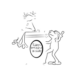 Joyful Frogs Good Day Message Dot to Dot Worksheet