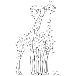 African Wildlife Join Numbers Dot to Dot Worksheet