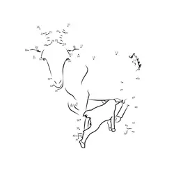 Mother Goat and her Kid Dot to Dot Worksheet