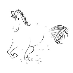 Horse Numeric Creation Challenge Dot to Dot Worksheet
