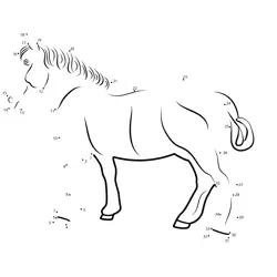 Majestic Horse Figure Progression Dot to Dot Worksheet