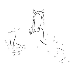 Farm Horse Formation Challenge Dot to Dot Worksheet