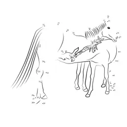 Majestic Horse Numeric Challenge Dot to Dot Worksheet