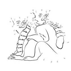 Lemur Pair Fun Challenge Dot to Dot Worksheet