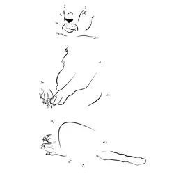 Majestic Feline Figure Game Dot to Dot Worksheet