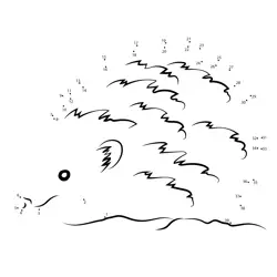 Hedgehog numerical challenge Dot to Dot Worksheet