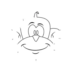 Cheerful Primate Head Challenge Dot to Dot Worksheet