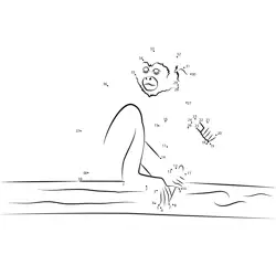 Squirrel Monkey Numeric Fun Dot to Dot Worksheet