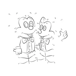 Joyful Mouse Pair Challenge Dot to Dot Worksheet