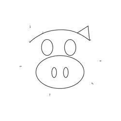 Cheerful Swine Numerical Guide Dot to Dot Worksheet