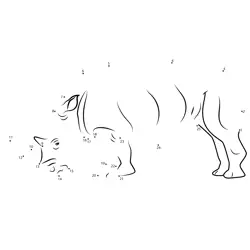 Wild Rhino Number Challenge Dot to Dot Worksheet