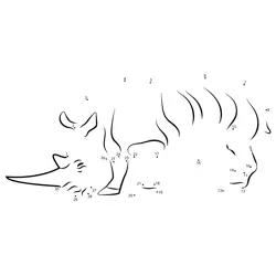 African Rhinoceros Numeric Challenge Dot to Dot Worksheet