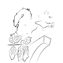 Sitting Squirrel Numeric Fun Dot to Dot Worksheet