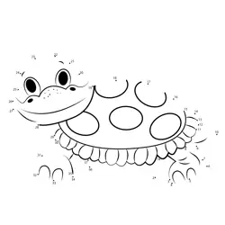 Happy Turtle Shape Fun Dot to Dot Worksheet